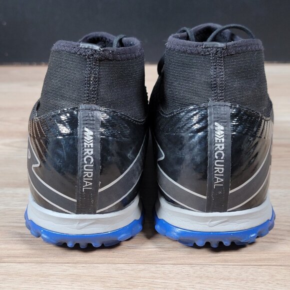 Nike Zoom Mercurial Superfly 9 Academy TF Soccer Shoes Mens 7 Black DJ5629-040 - Picture 4 of 9